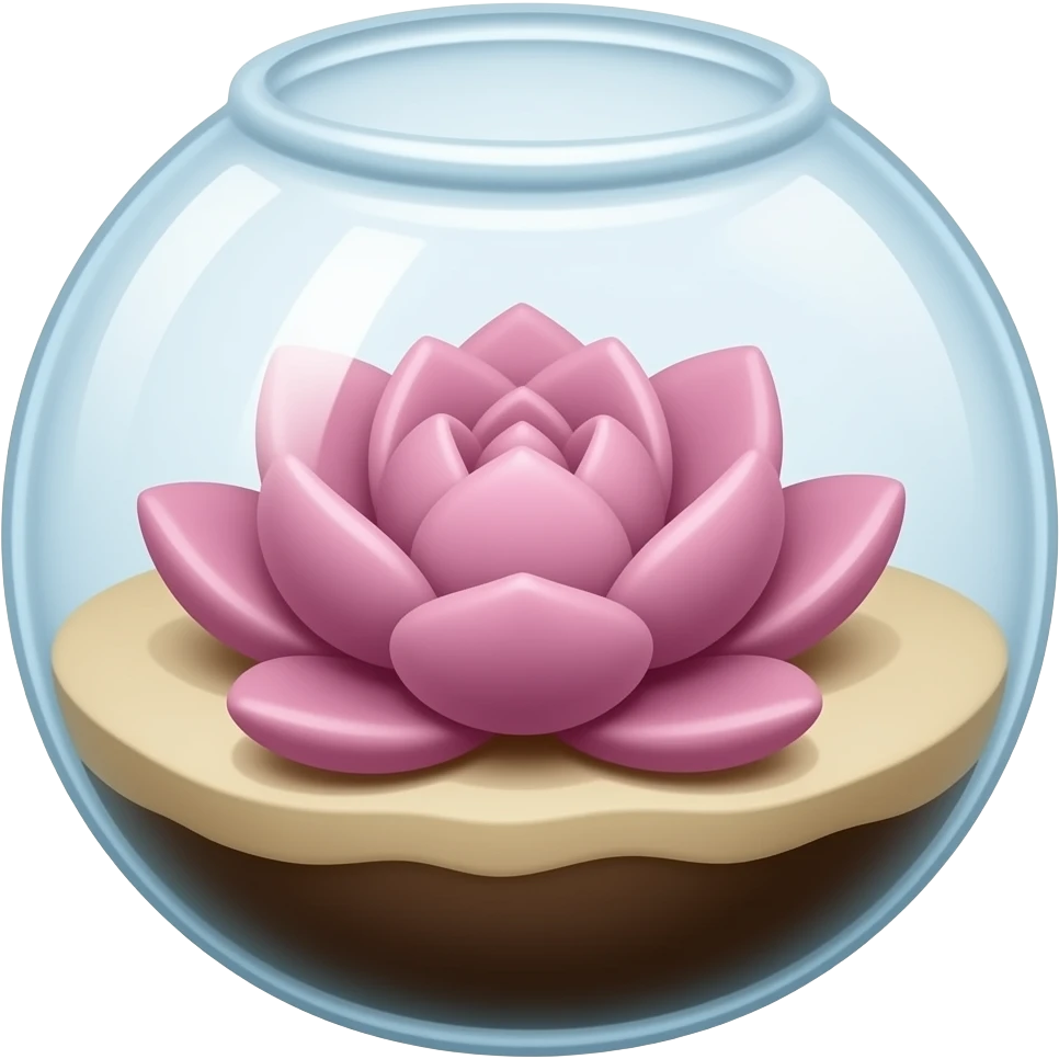 Pink succulent plant terrarium emoji emoji