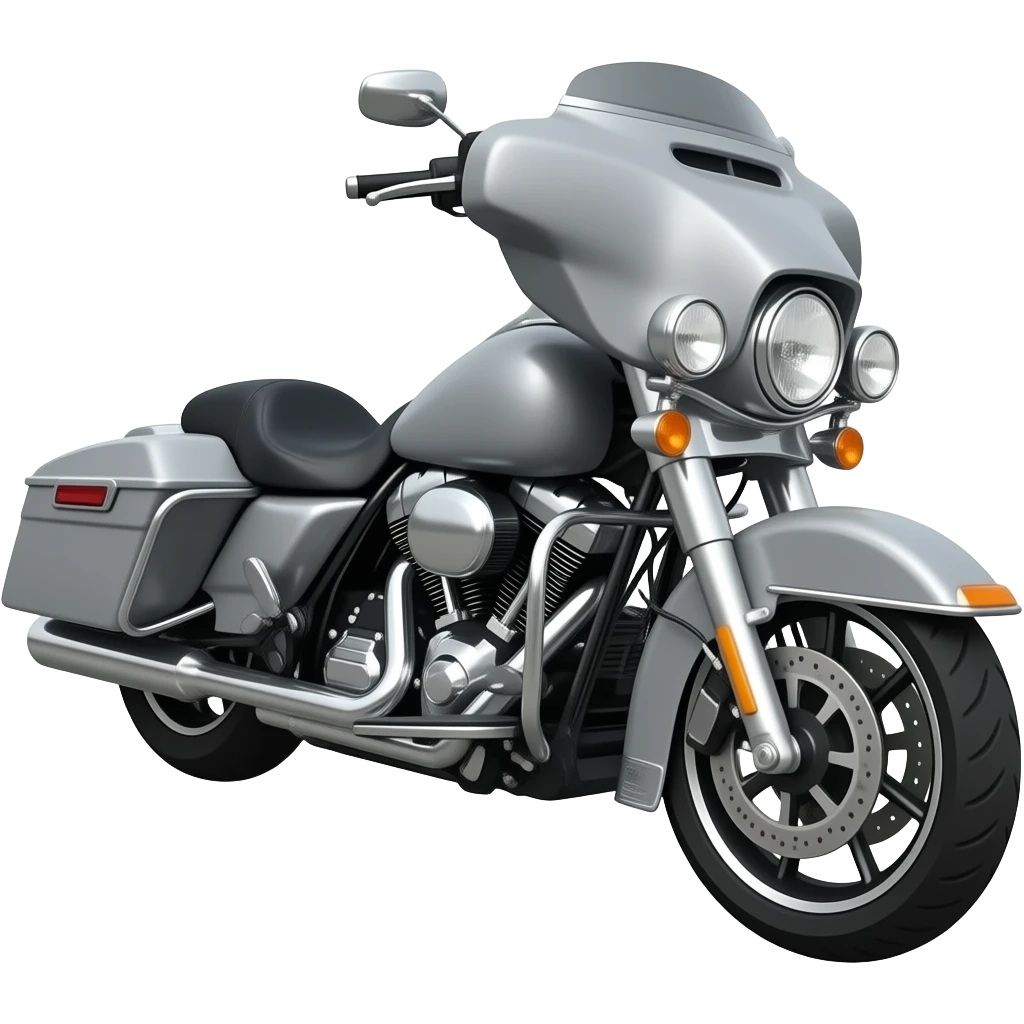 Harley Davidson grey road glide emoji