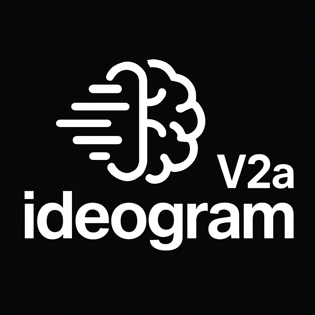 recreate this logo with text of "ideogram V2a", MAKE IT FIT IN SQAURE  emoji
