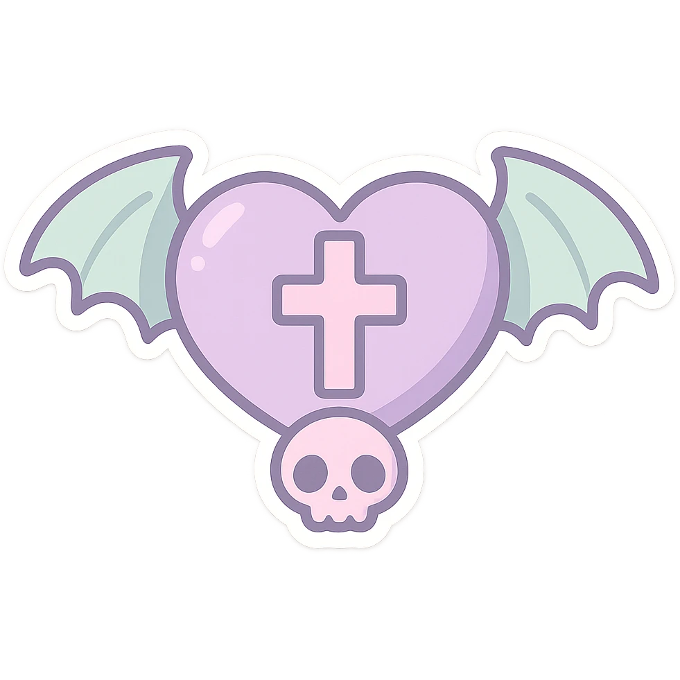 pastel goth objects, show one  emoji