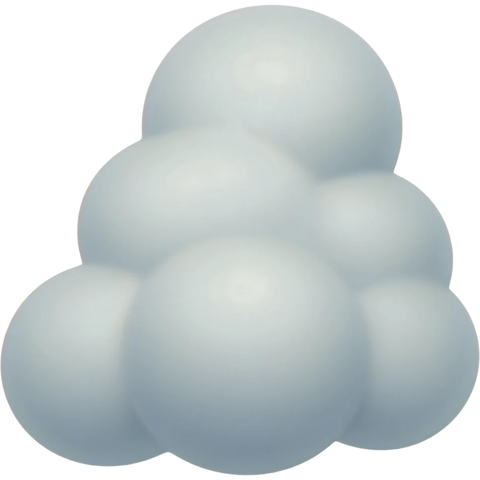 big long fluffy cloud without background emoji