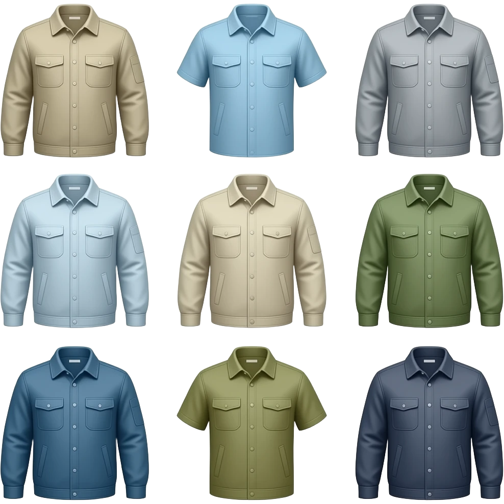 uniform cloth several emoji