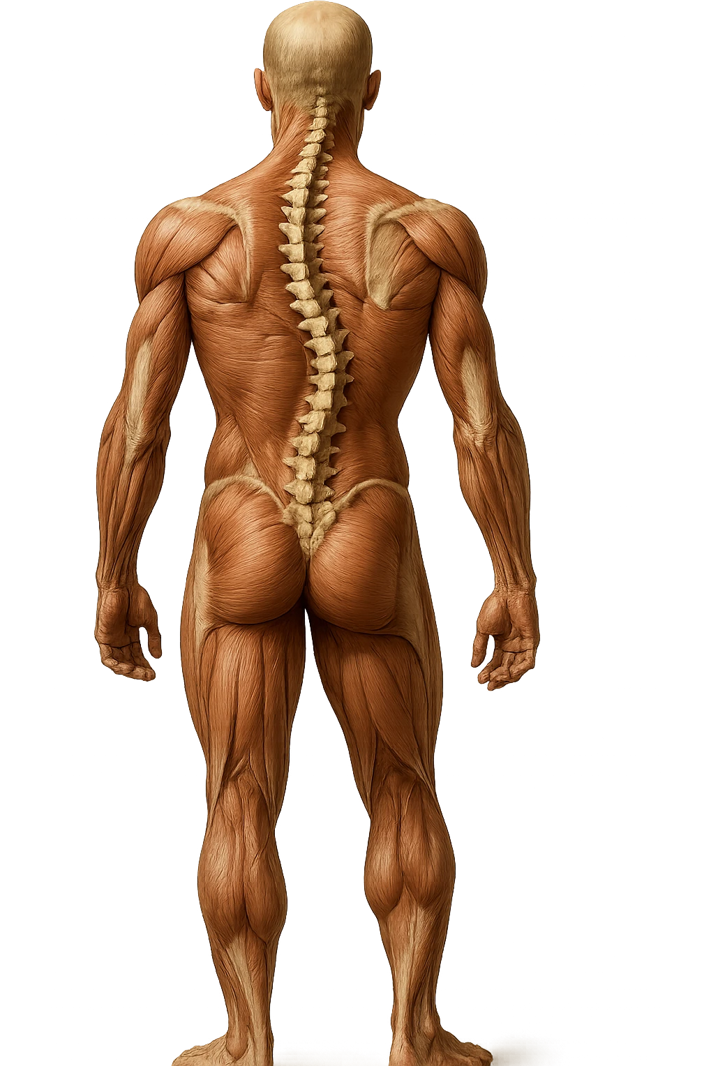 fai un immagine identica che riguarda un esercizio ma mettigli spina dorsale e muscoli in evidenza (anatomica) con colori naturali di un corpo umano. falla iperrealistica anatomica in 4k con spina dorsale storta in evidenza emoji