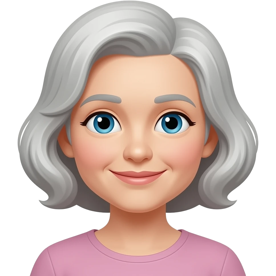 Very kind and loving with grey Vintage hair emoji