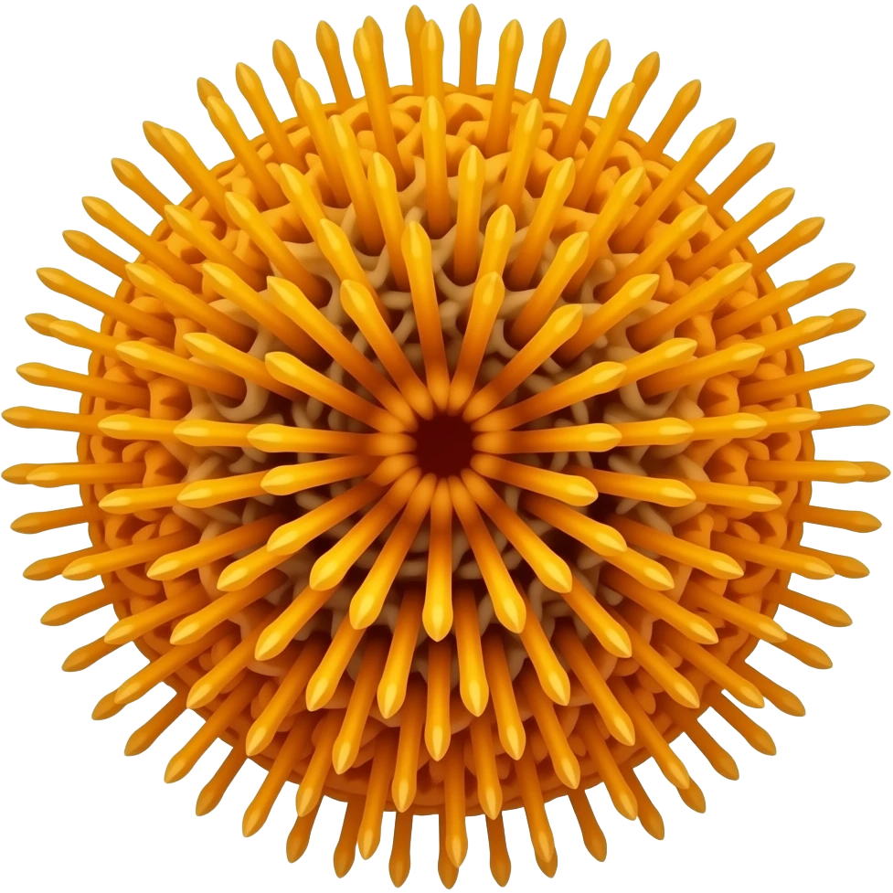 Pincushion flower orange emoji
