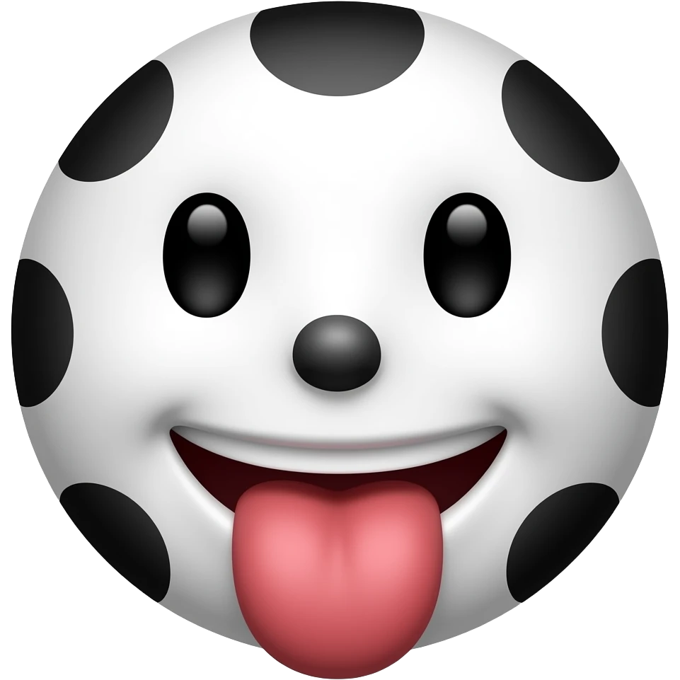 emoji :p dans le style du groupe de musique angine de poitrine pois noir sur blanc emoji