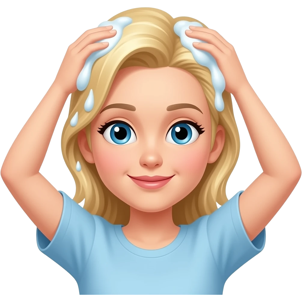 lavar cabelos loiros emoji