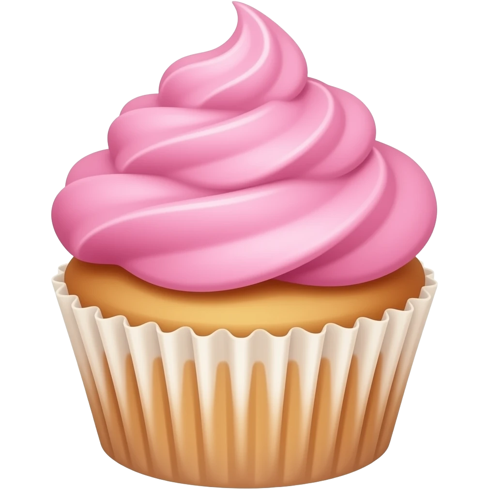 Cupcake with pink icing emoji