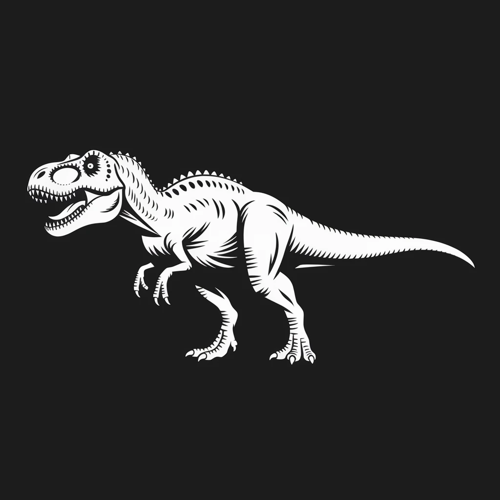 Tyrannosaurus icon black silhouette emoji