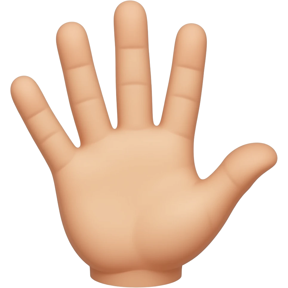 high five with 4 fingers emoji