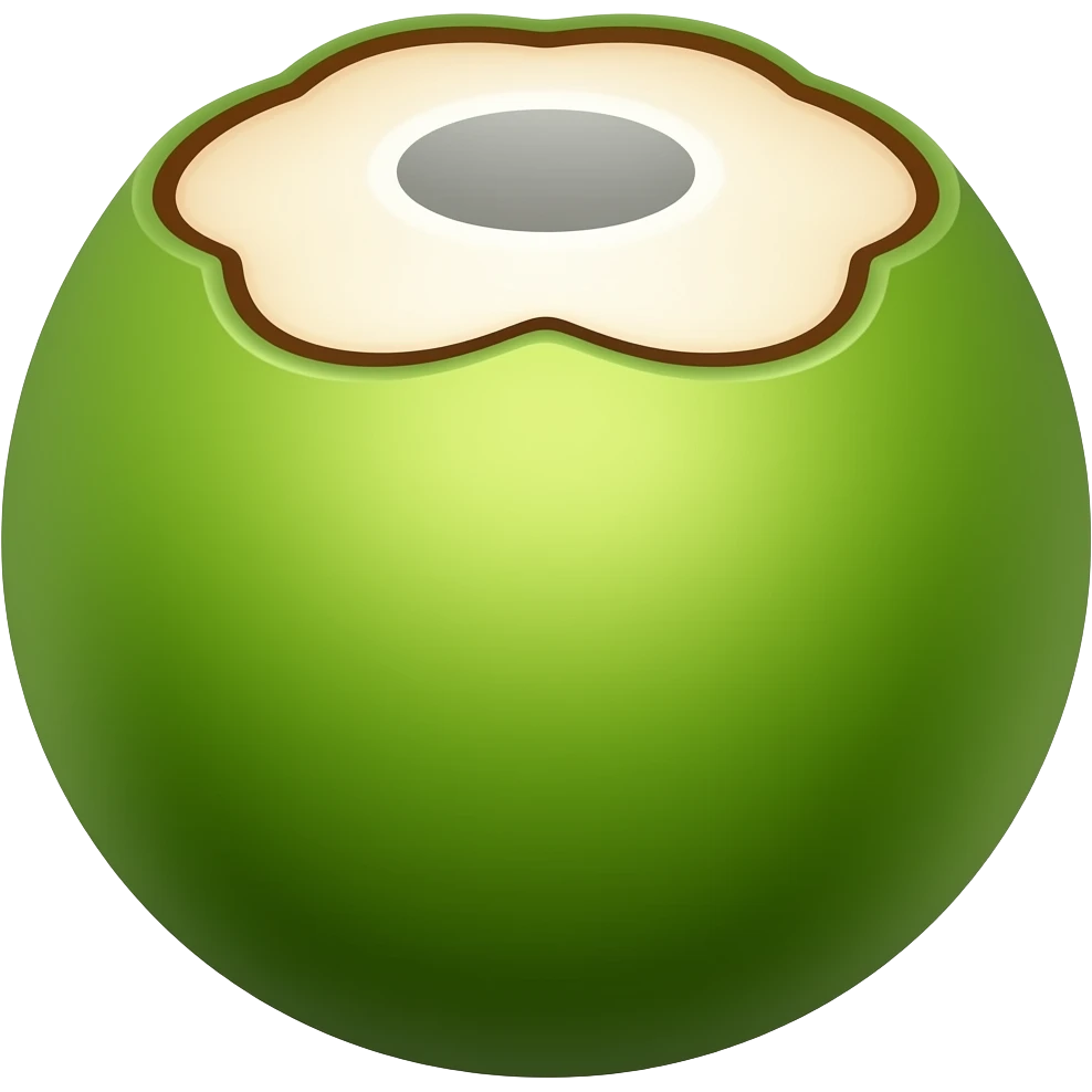 Green coconut emoji emoji