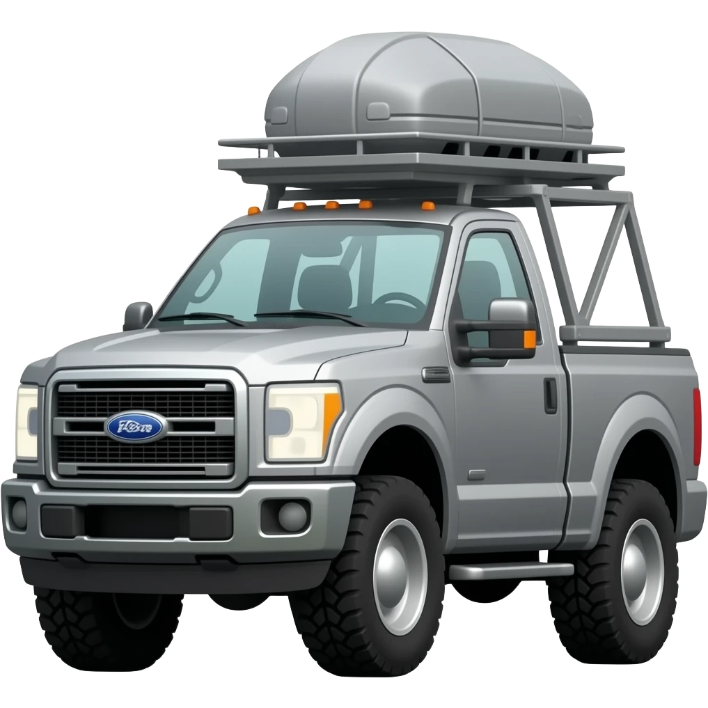 Ford Pick up truck with racking emoji