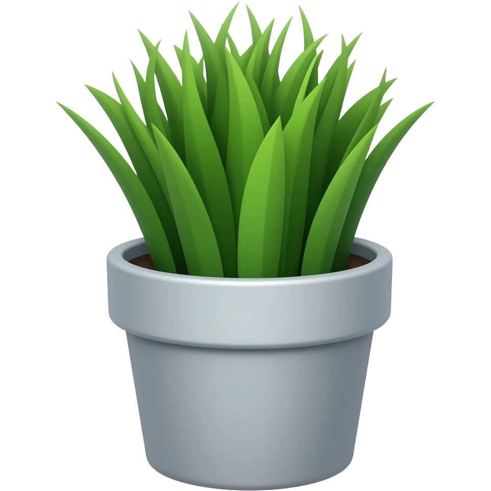 tiny small grey plant pot emoji