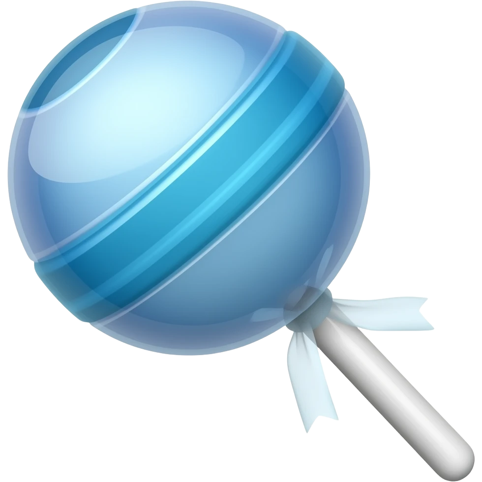 can you make a blue lollipop with a stick emoji