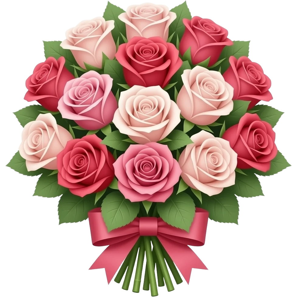 large bouquet of roses emoji