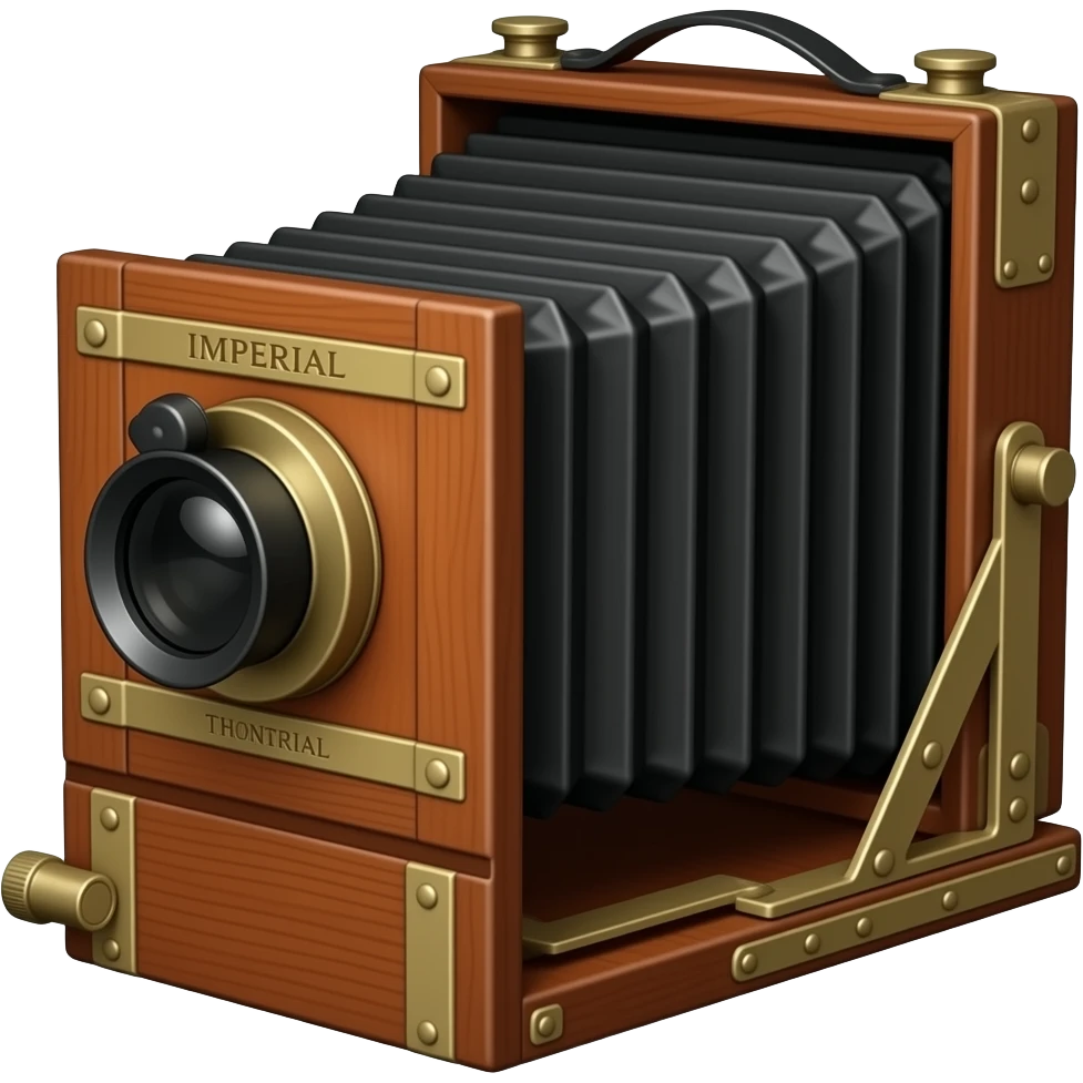 vintage wooden Thornton-Pickard "Imperial" Triple Extension field camera emoji
