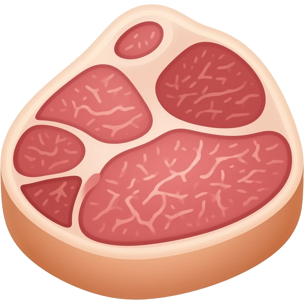 One piece style Meat emoji