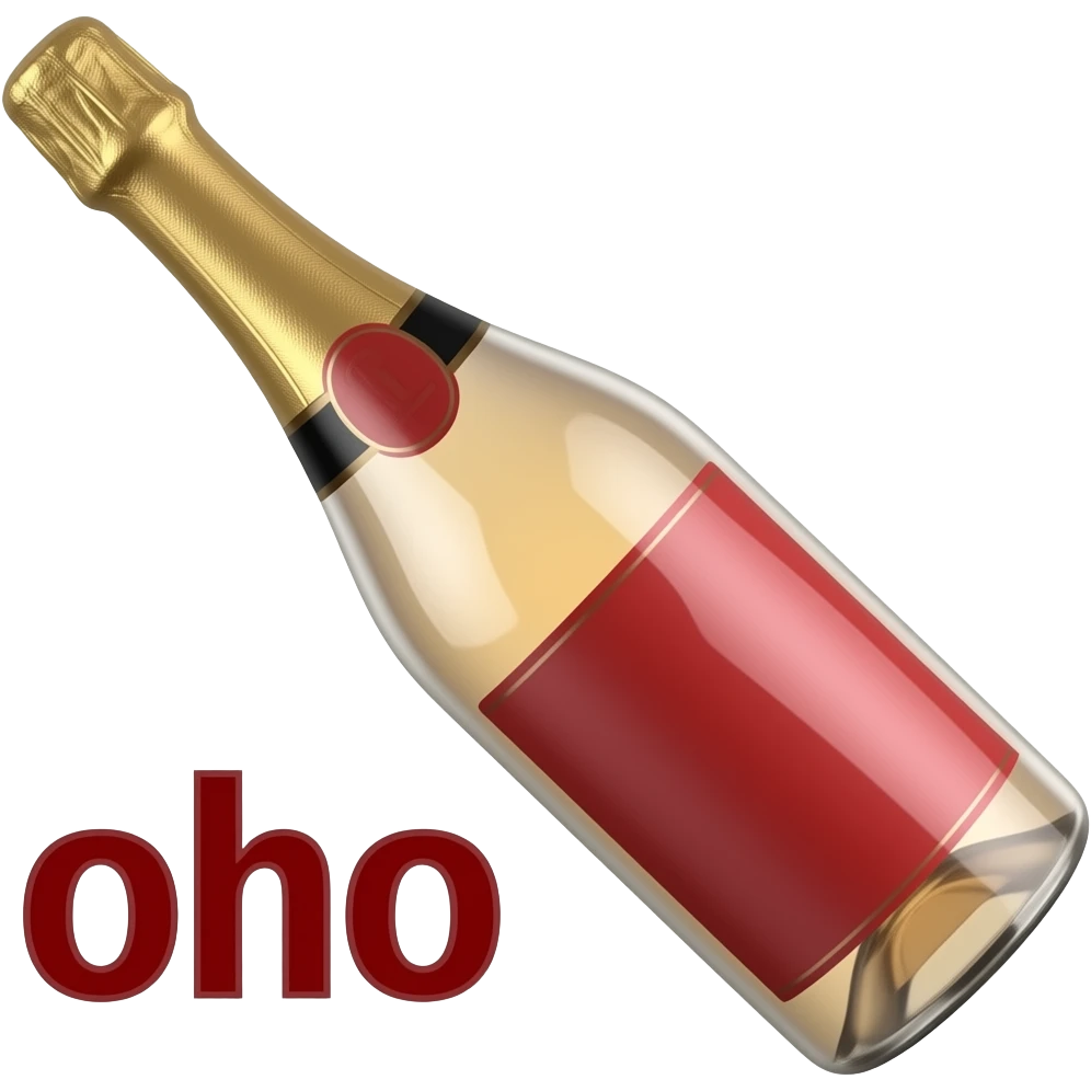 ازازه نبيذ مغلقه و مغلفه و رفيعه من فوق شبه الشمبانيه و اجعل لونها احمر ف كخلي emoji