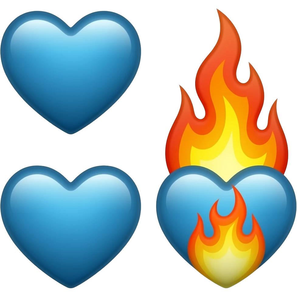 💙❤️‍🔥💙 emoji