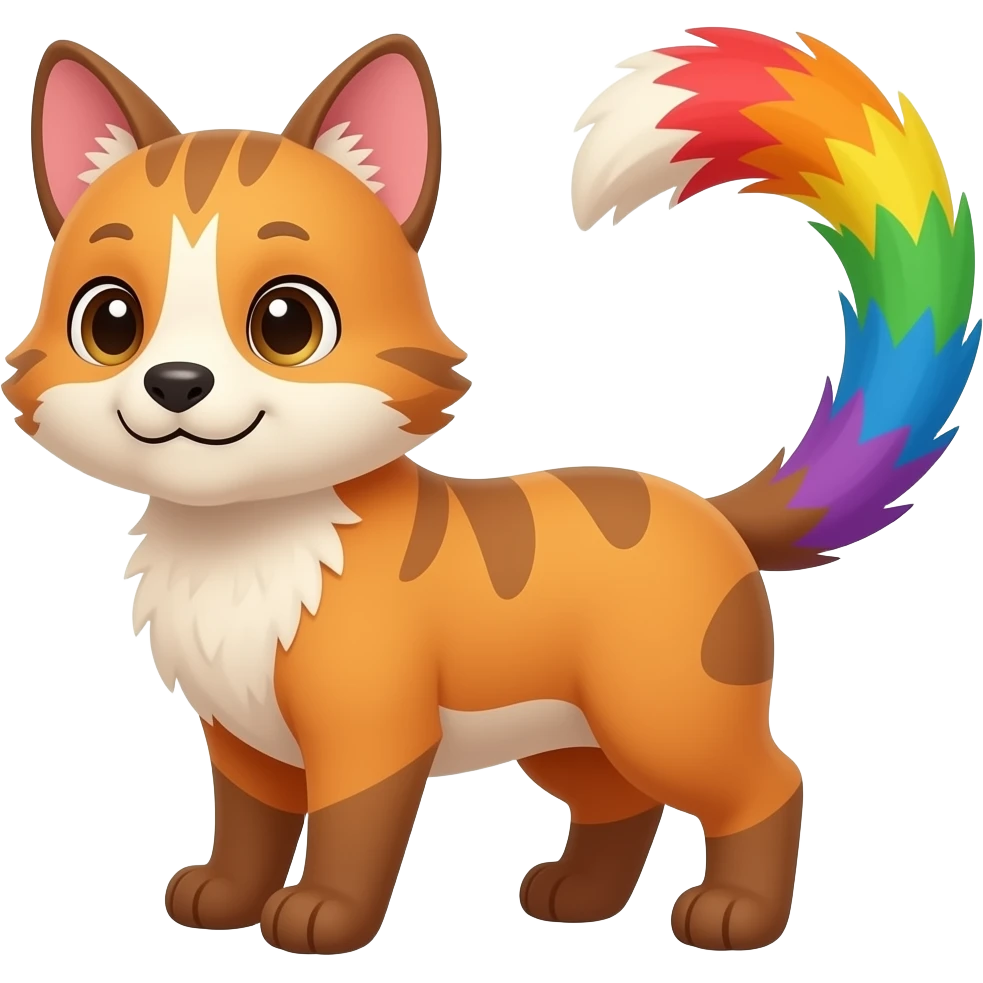 Rainbow tail emoji