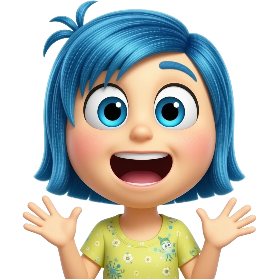 JOY FROM INSIDE OUT MOVIE, EXCITED EMOJI emoji