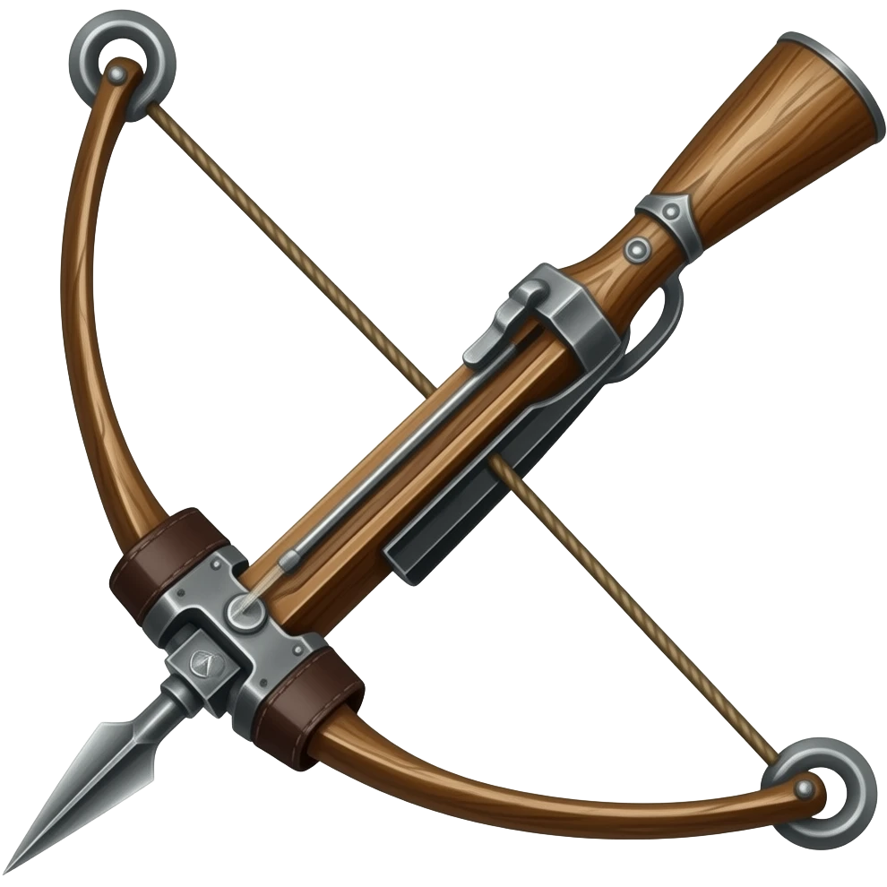 loaded medieval crossbow - with no background emoji