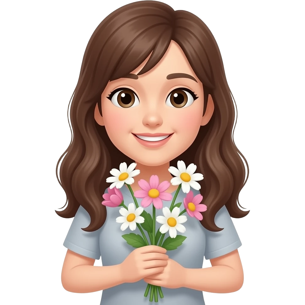 Person holding flowers emoji