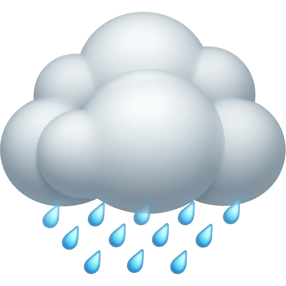 big textured reain cloud emoji