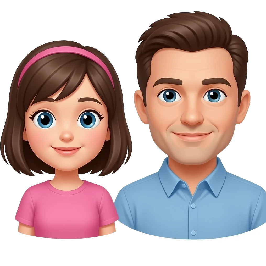 Girl fating on men's face emoji