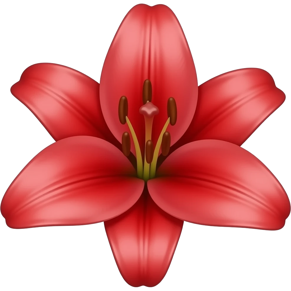 Red lily emoji