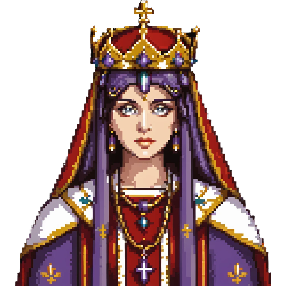 Empress Theodora in Byzantine regalia emoji