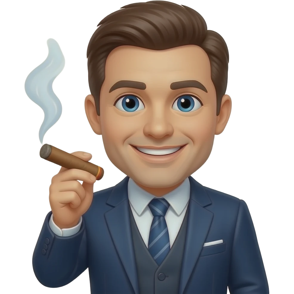 Cigar smiley emoji