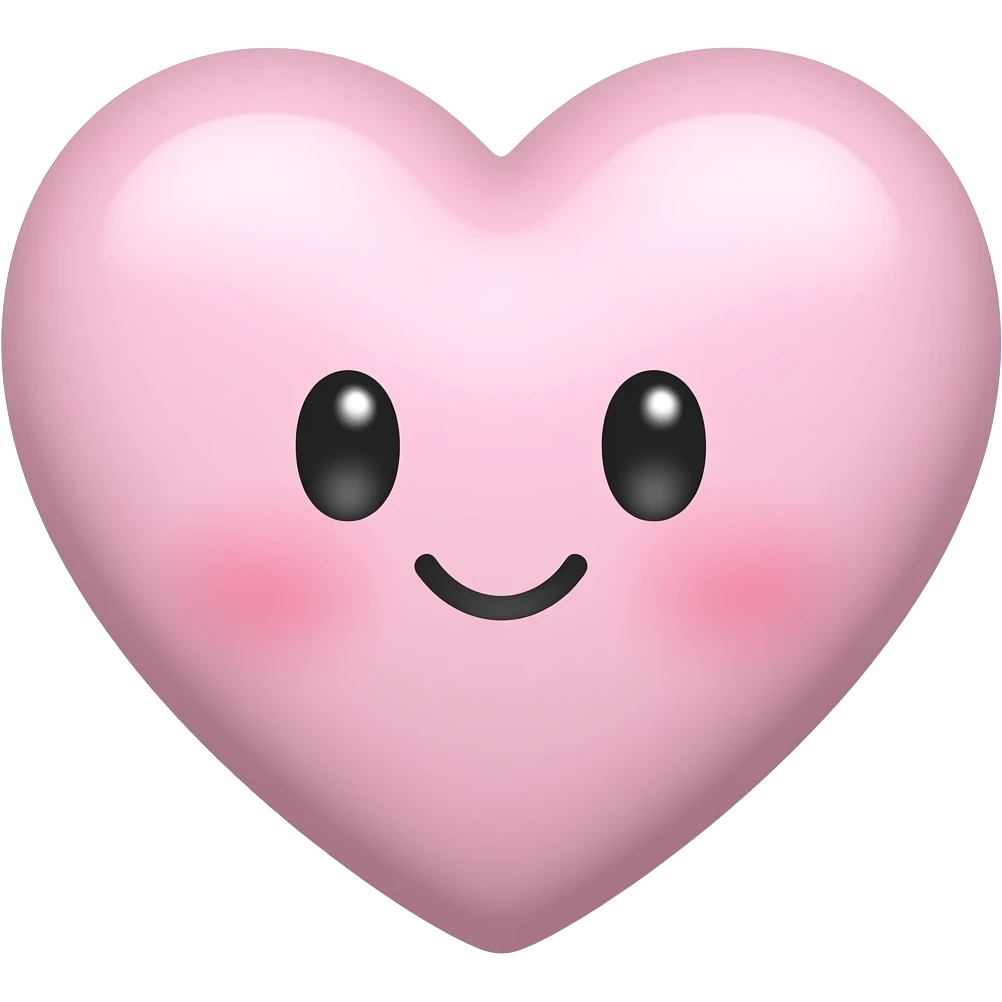 Cute pastel heart emoji