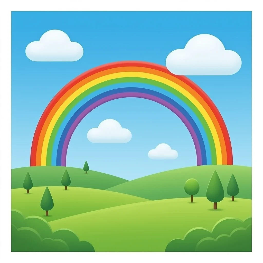 Over the rainbow emoji