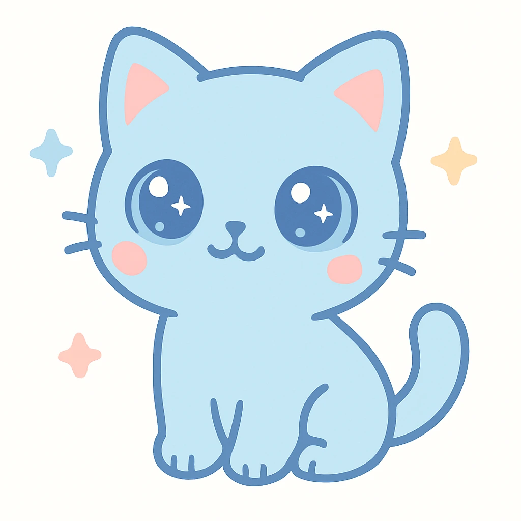 a cute blue eyed kitten emoji