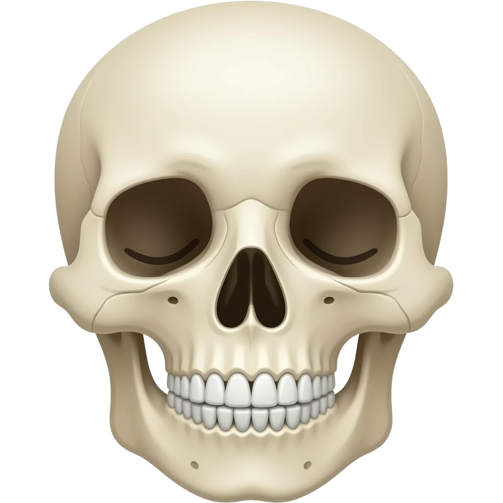 Skeleton emoji with sleeping emoji