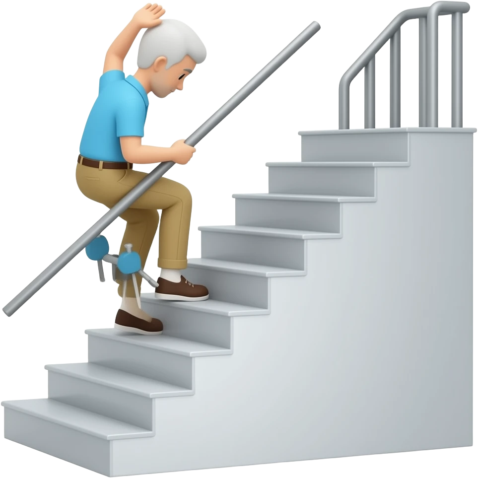 a climbing stair emoji