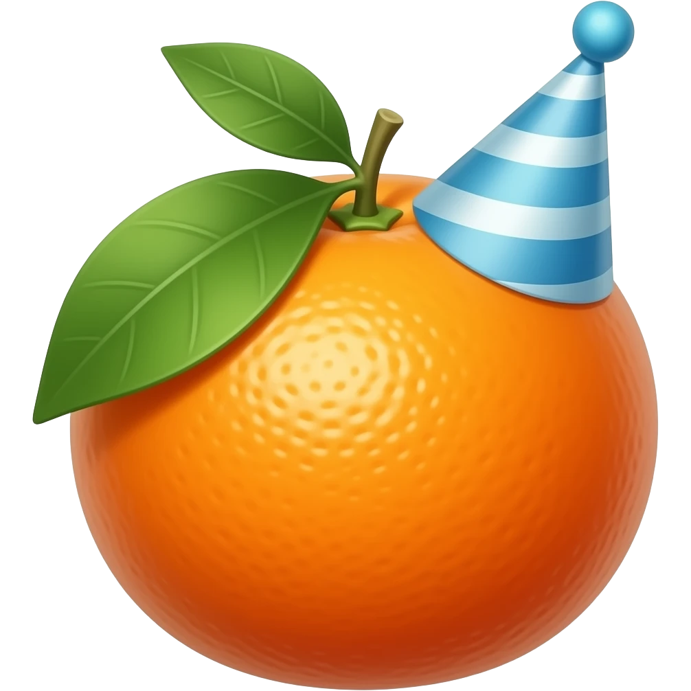 orange wear party hat emoji