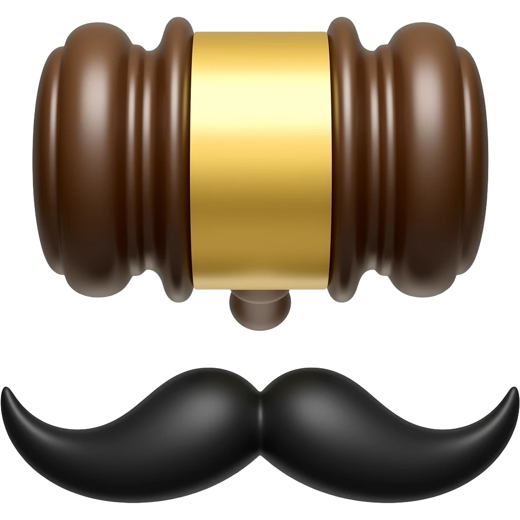 Court hummer with mustache emoji