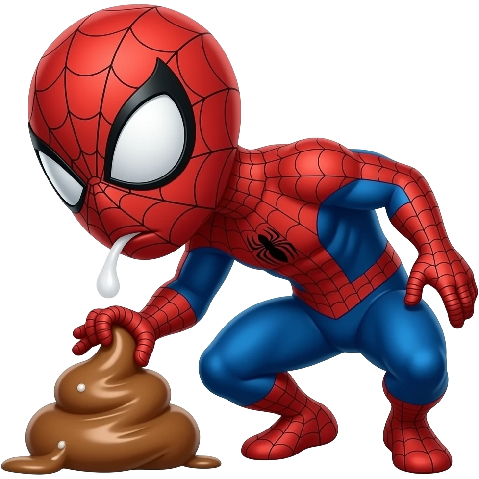 spiderman pooping emoji