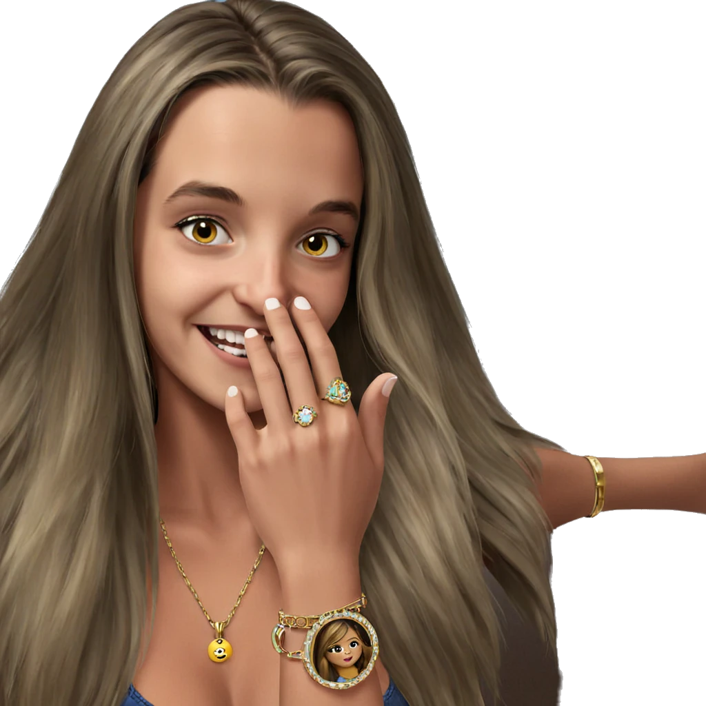 basement girl with jewelry emoji