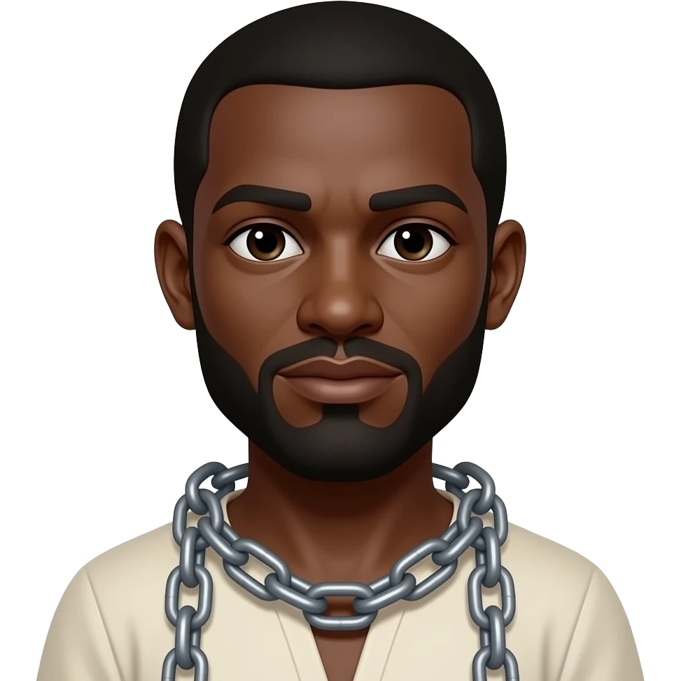 Black man slave in chains emoji