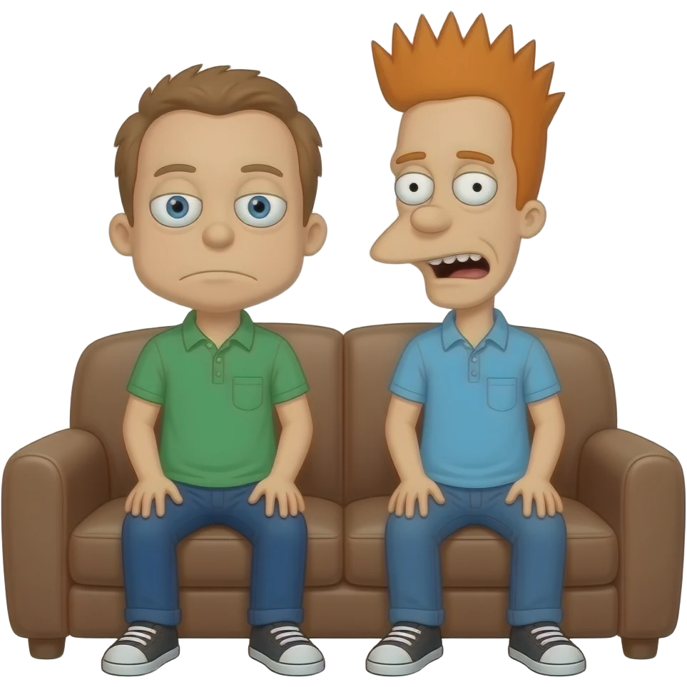 beavis and butt-head on couch emoji