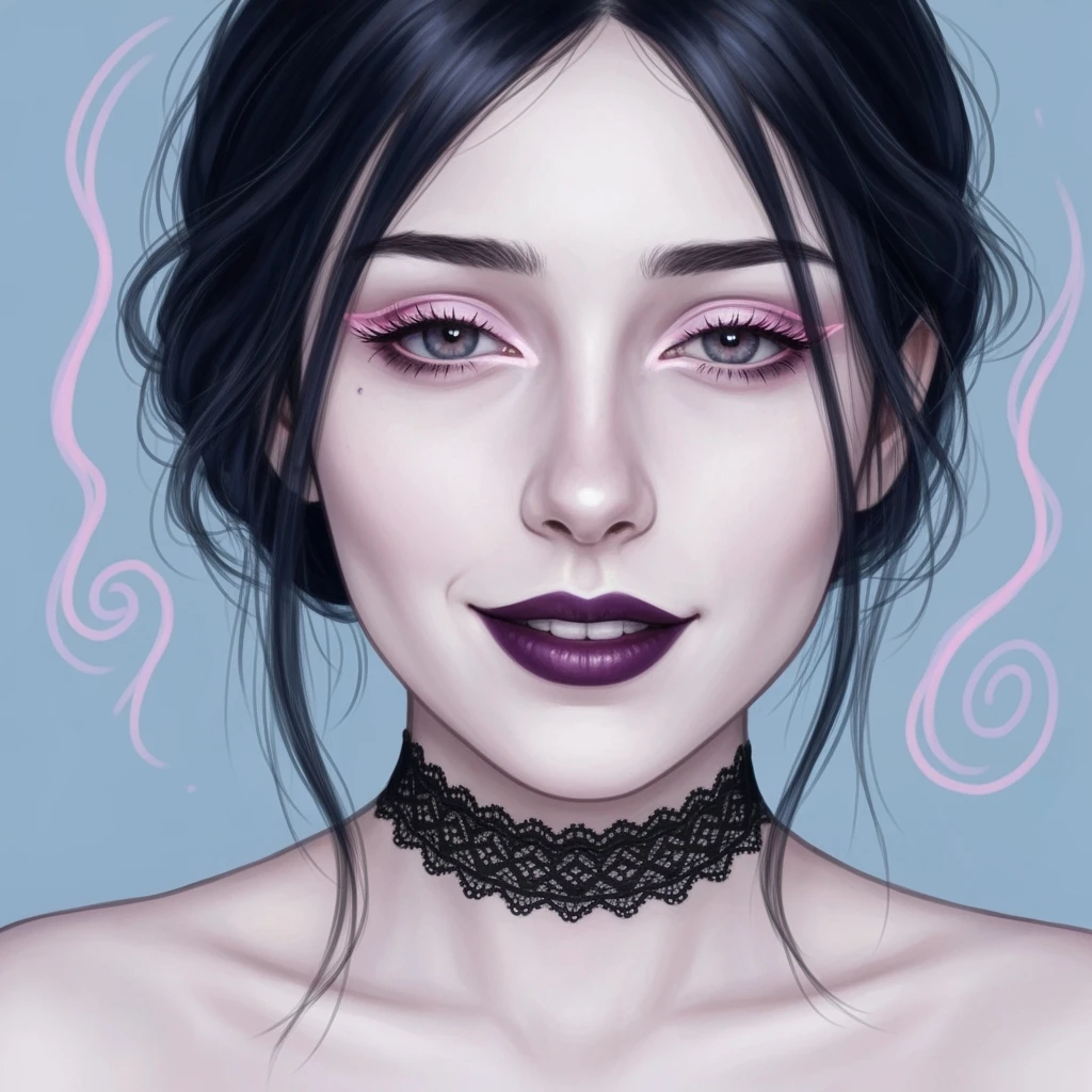 pastel goth profile picture, cute, expressive, minimal, variation 1 emoji