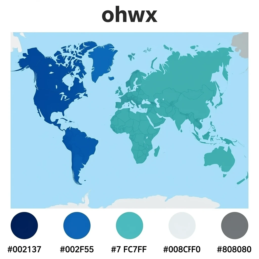 Map with Dots, professional look, use colors Dark blueHEX: #002137, Deep blue HEX: #002F55, Sky blue HEX: #7FC7FF, Sea turquoise HEX: #008CF0, Sky white HEX: #F0F8FF, Coastal grey HEX: #808080 emoji