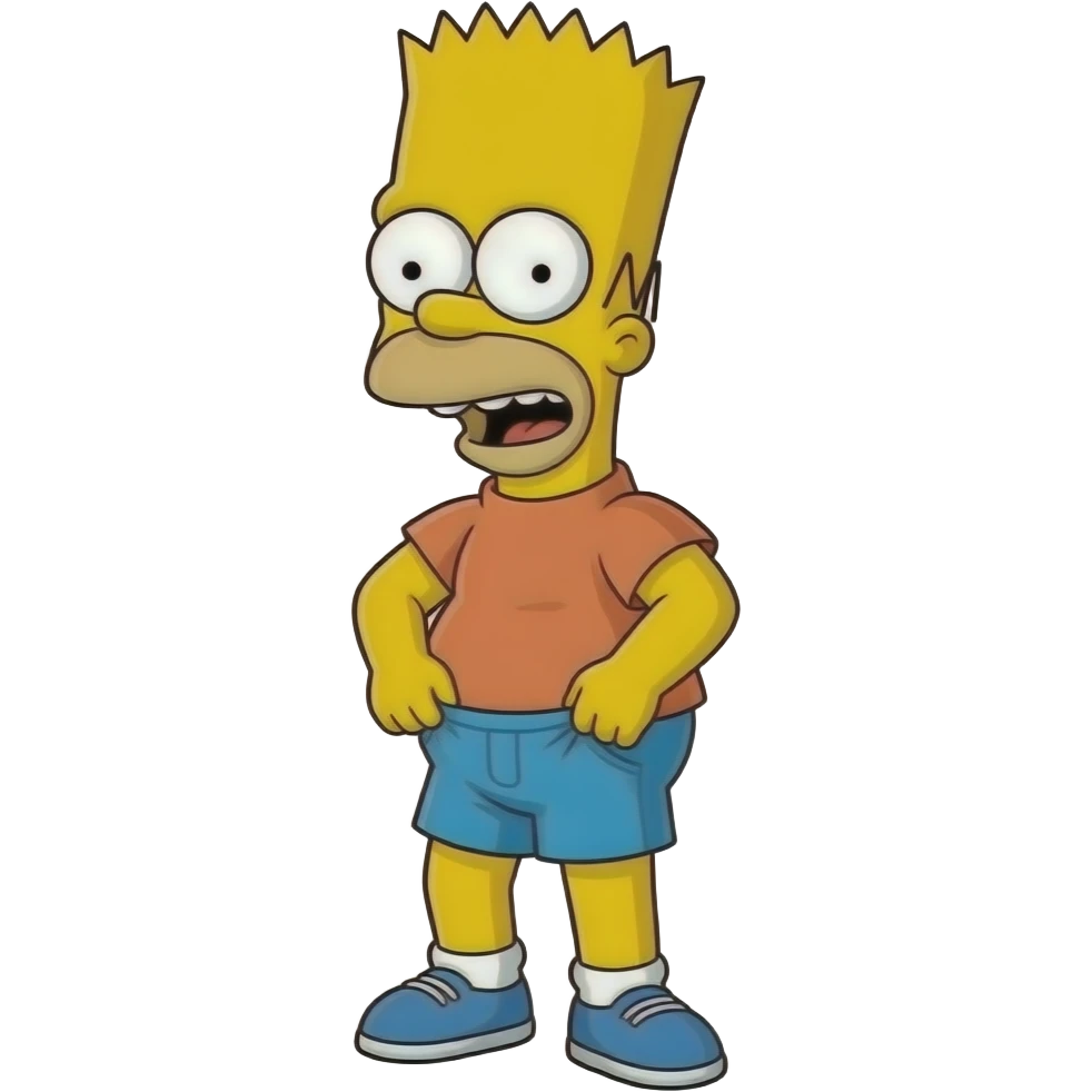 The Simpson Family Bart Take His Pants Down emoji