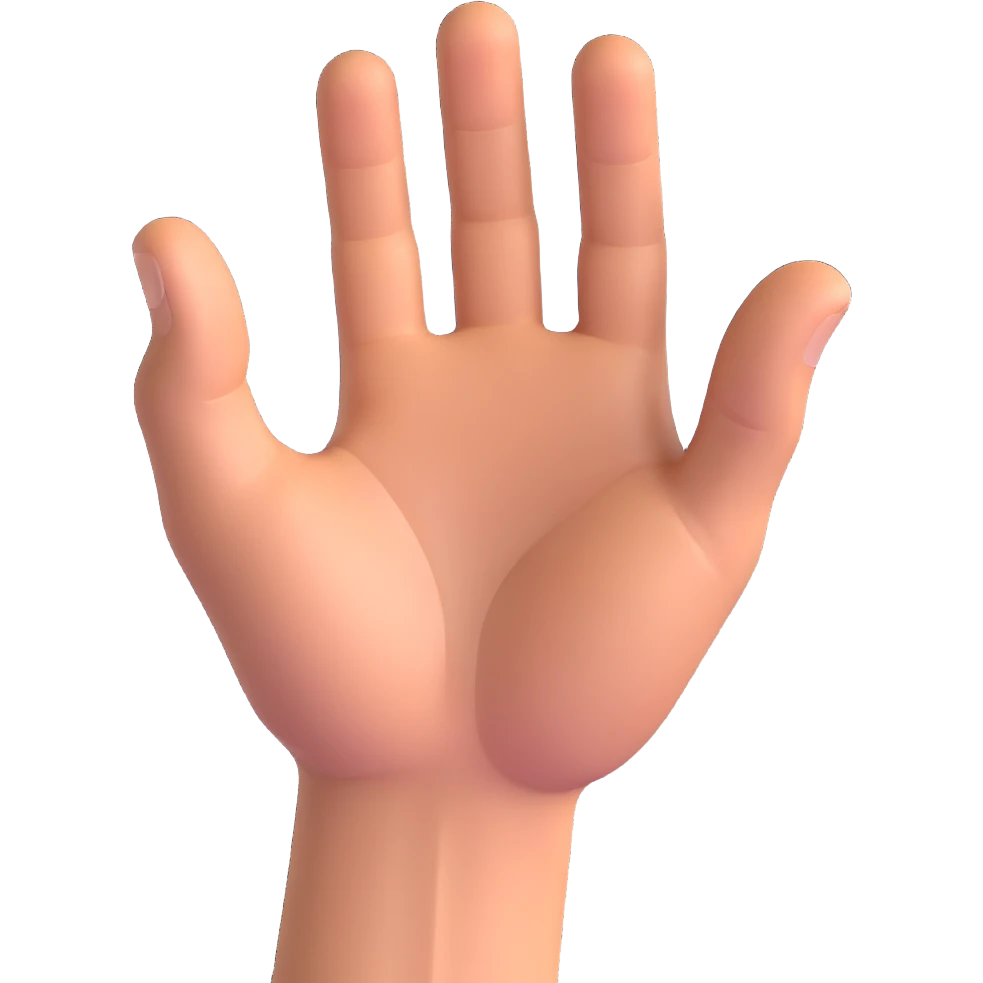 a fist hand hitting an open palm, clear gesture, dynamic motion emoji