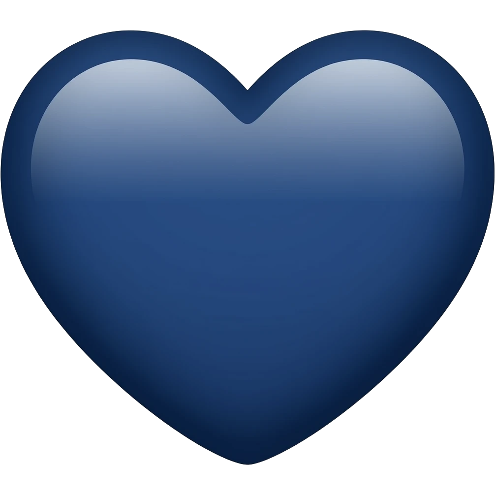 Navy heart emoji