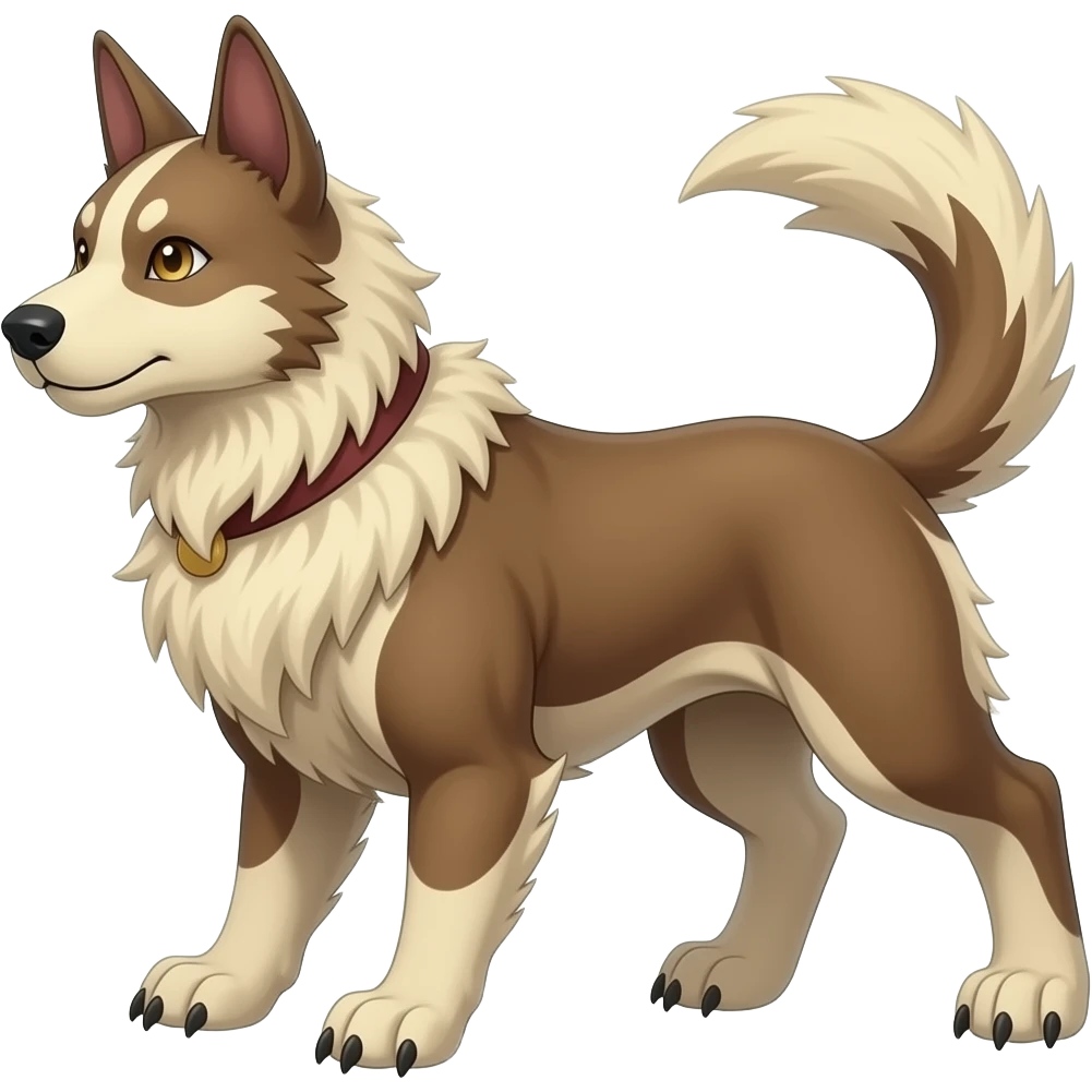 4-legged digitigrade landhai-sharpedo-houndoom-Manectric-hybrid-fusion-creature, full body emoji