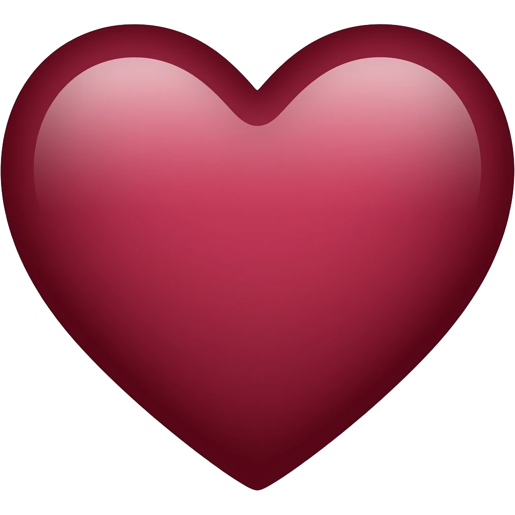 Burgundy heart emoji emoji